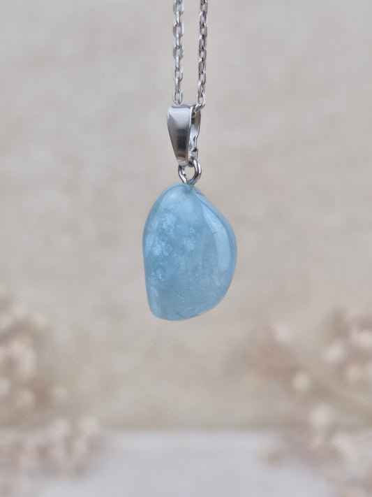 Aquamarin Anhänger (3), 925 Silber