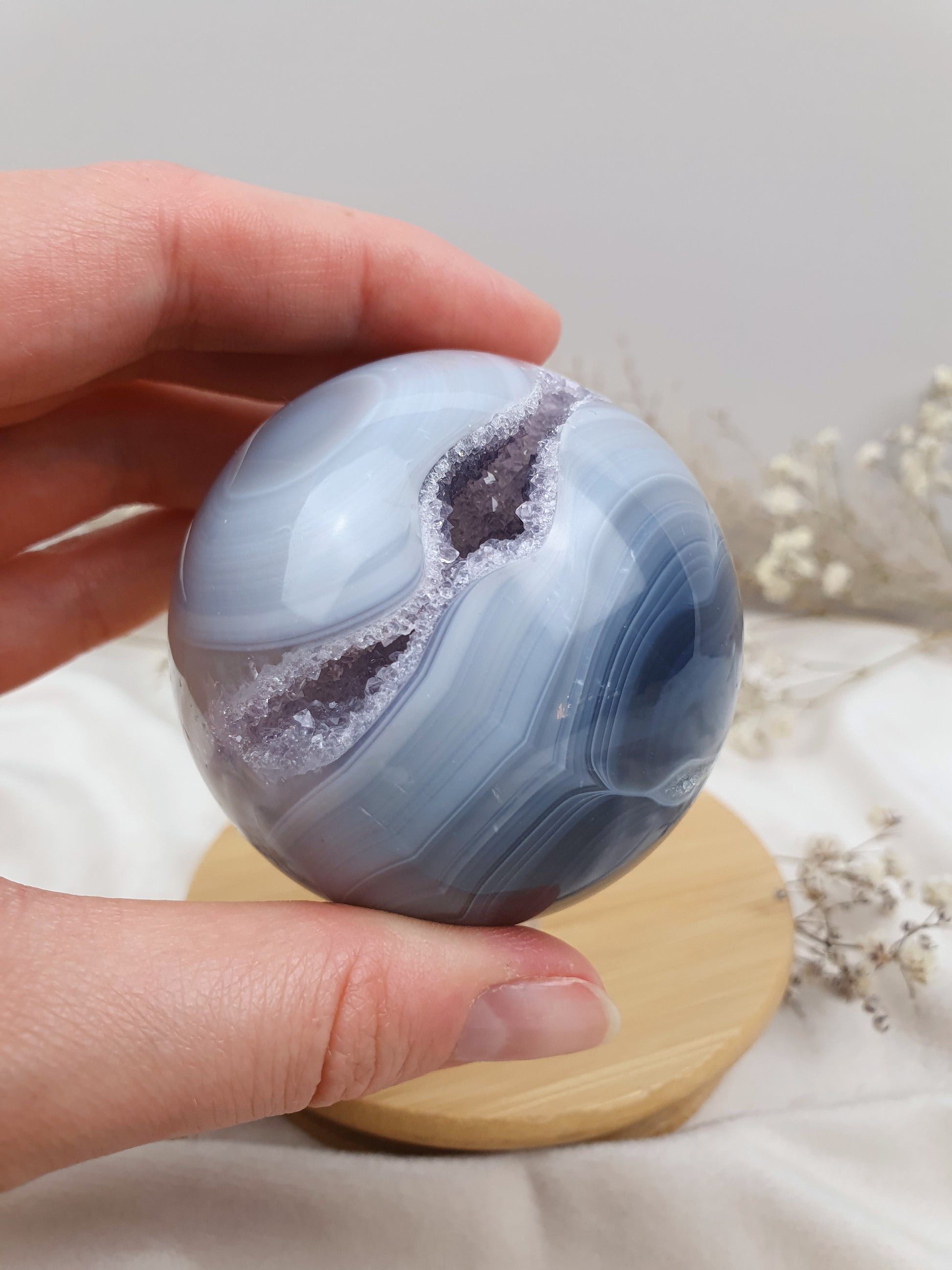 Druzy Achat Kugel
