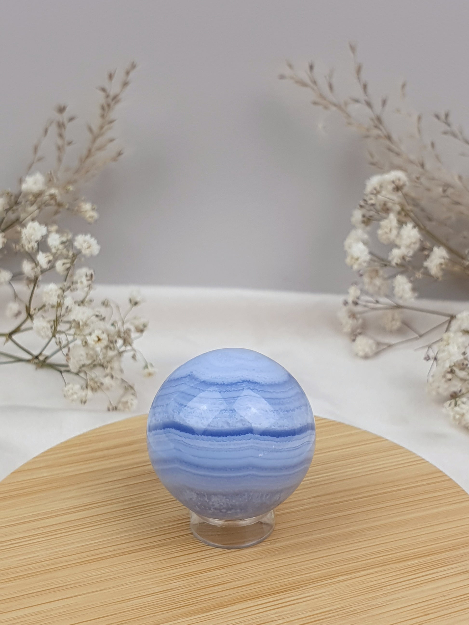 Blaue Chalcedon Kugel (1)