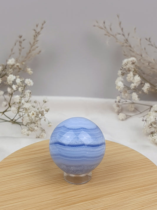 Blaue Chalcedon Kugel (1)