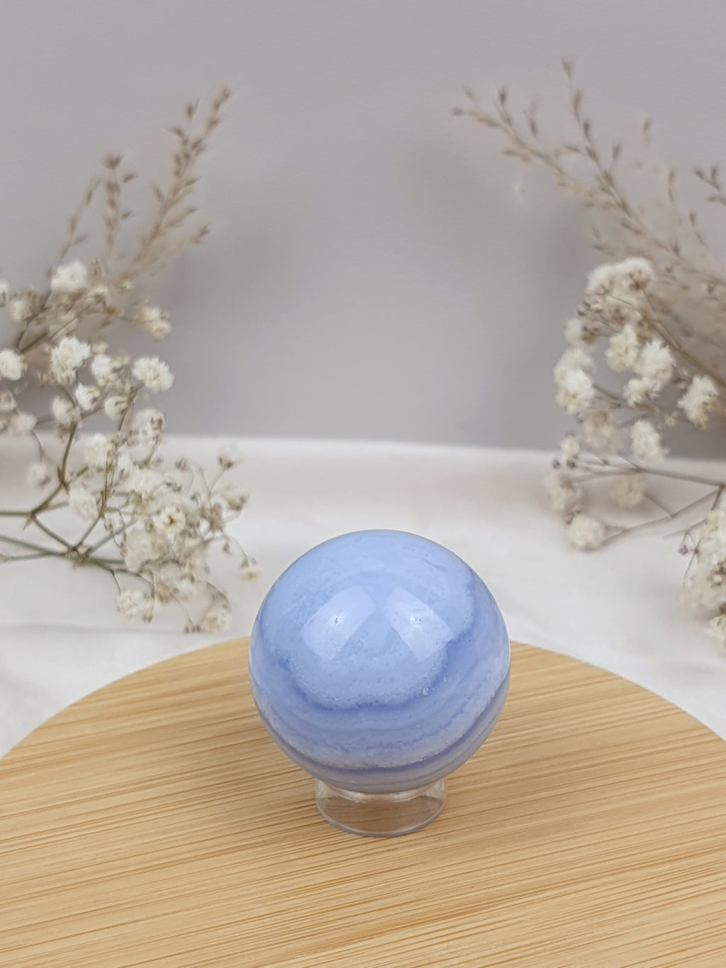 Blaue Chalcedon Kugel (1)