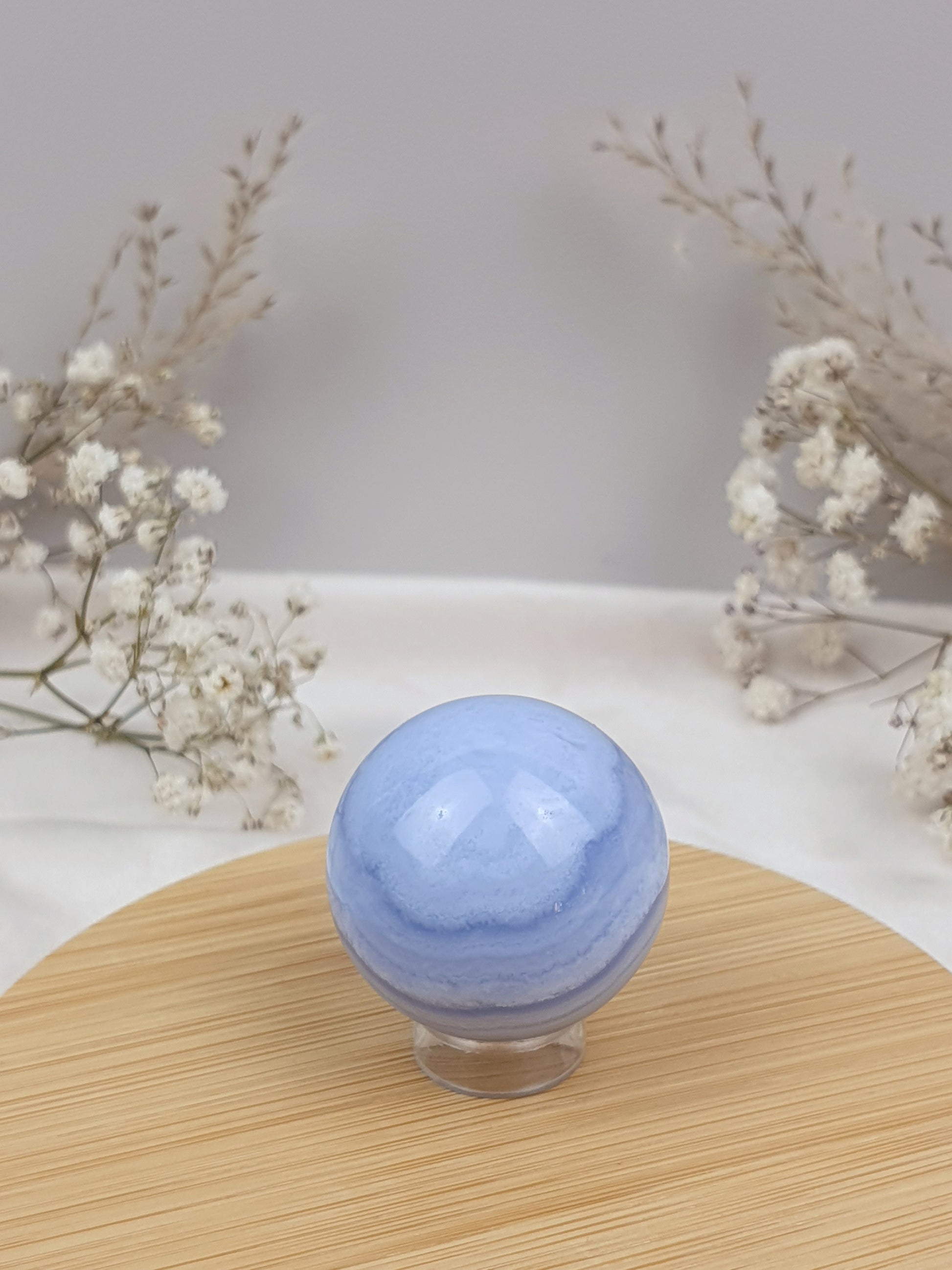 Blaue Chalcedon Kugel (1)