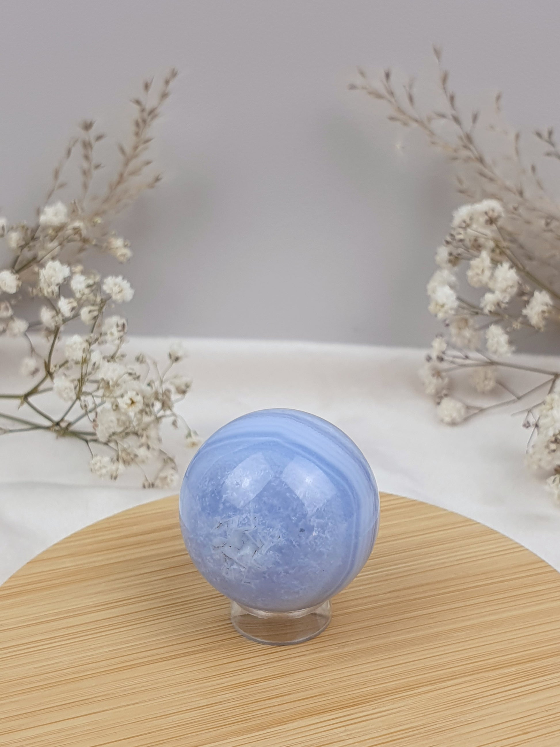 Blaue Chalcedon Kugel (1)