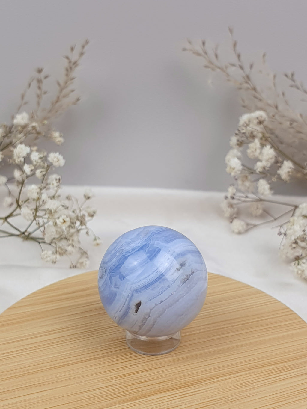 Blaue Chalcedon Kugel (2)