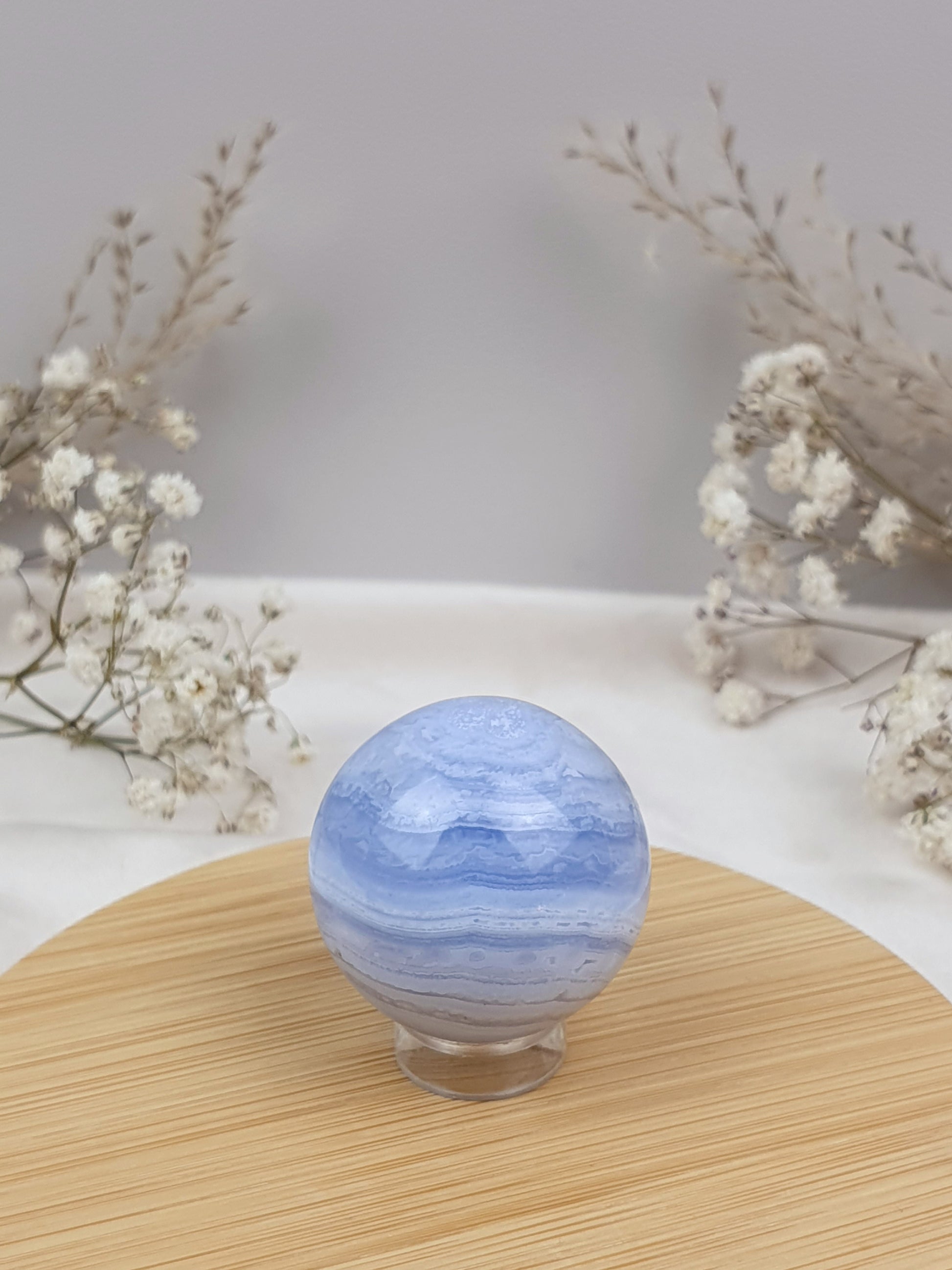Blaue Chalcedon Kugel (2)
