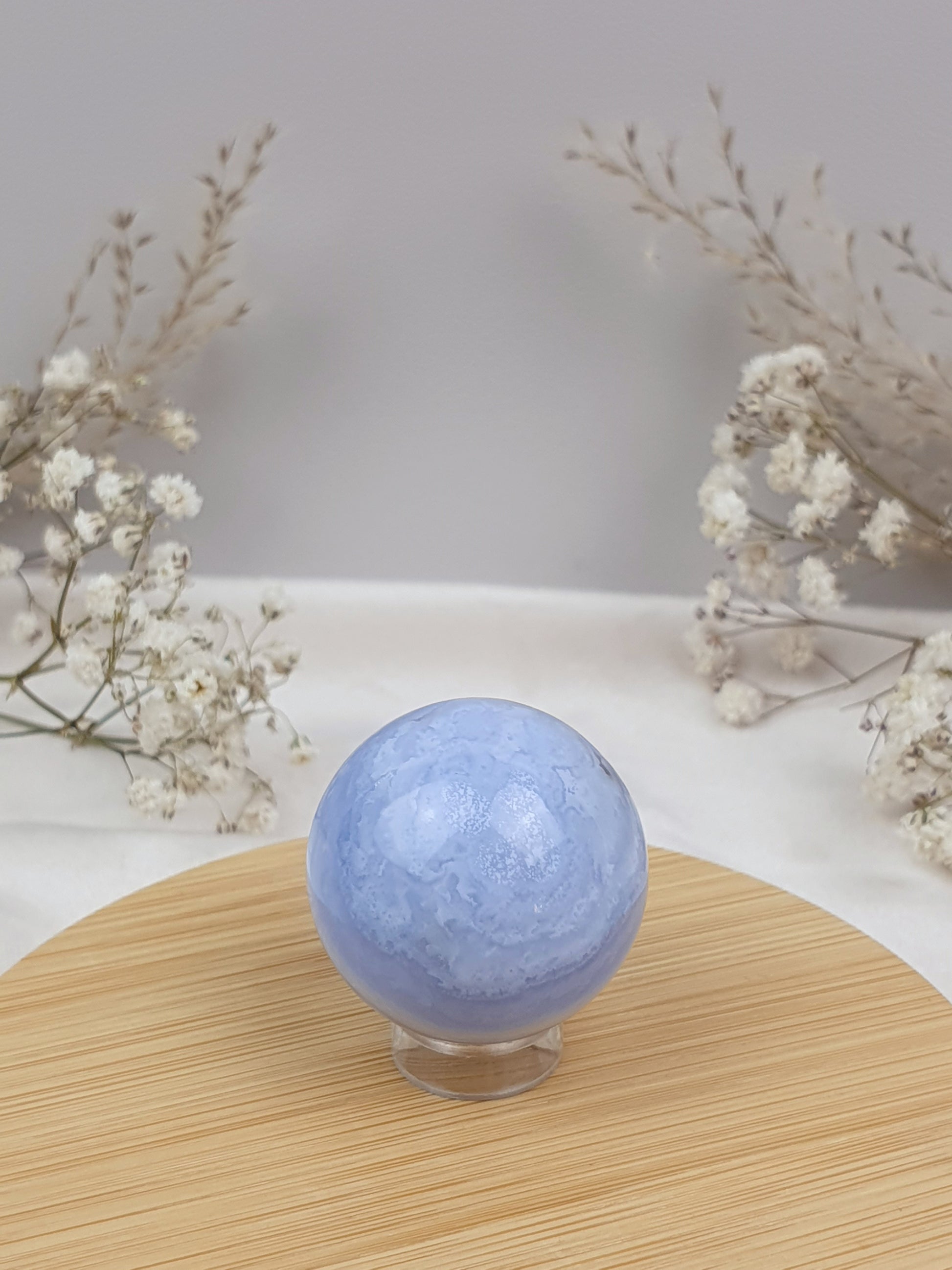 Blaue Chalcedon Kugel (2)