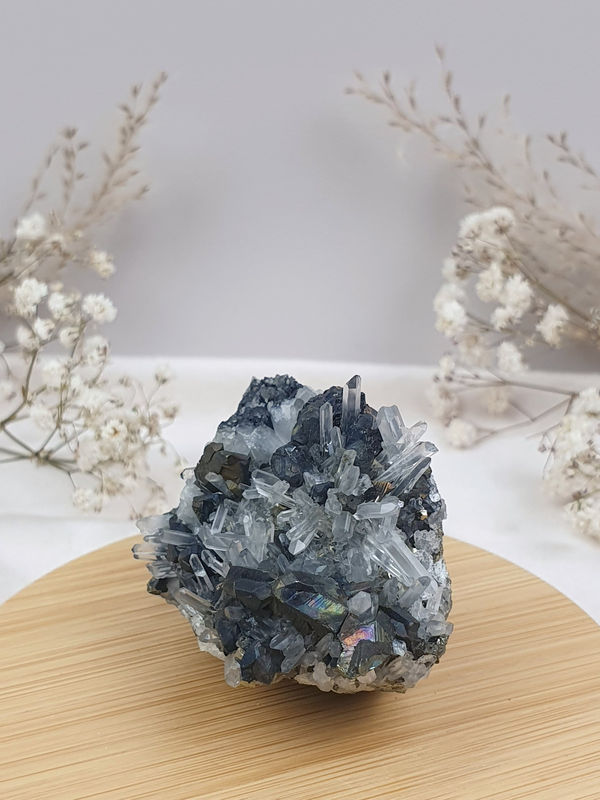 Quarz mit Pyrit Cluster (1)