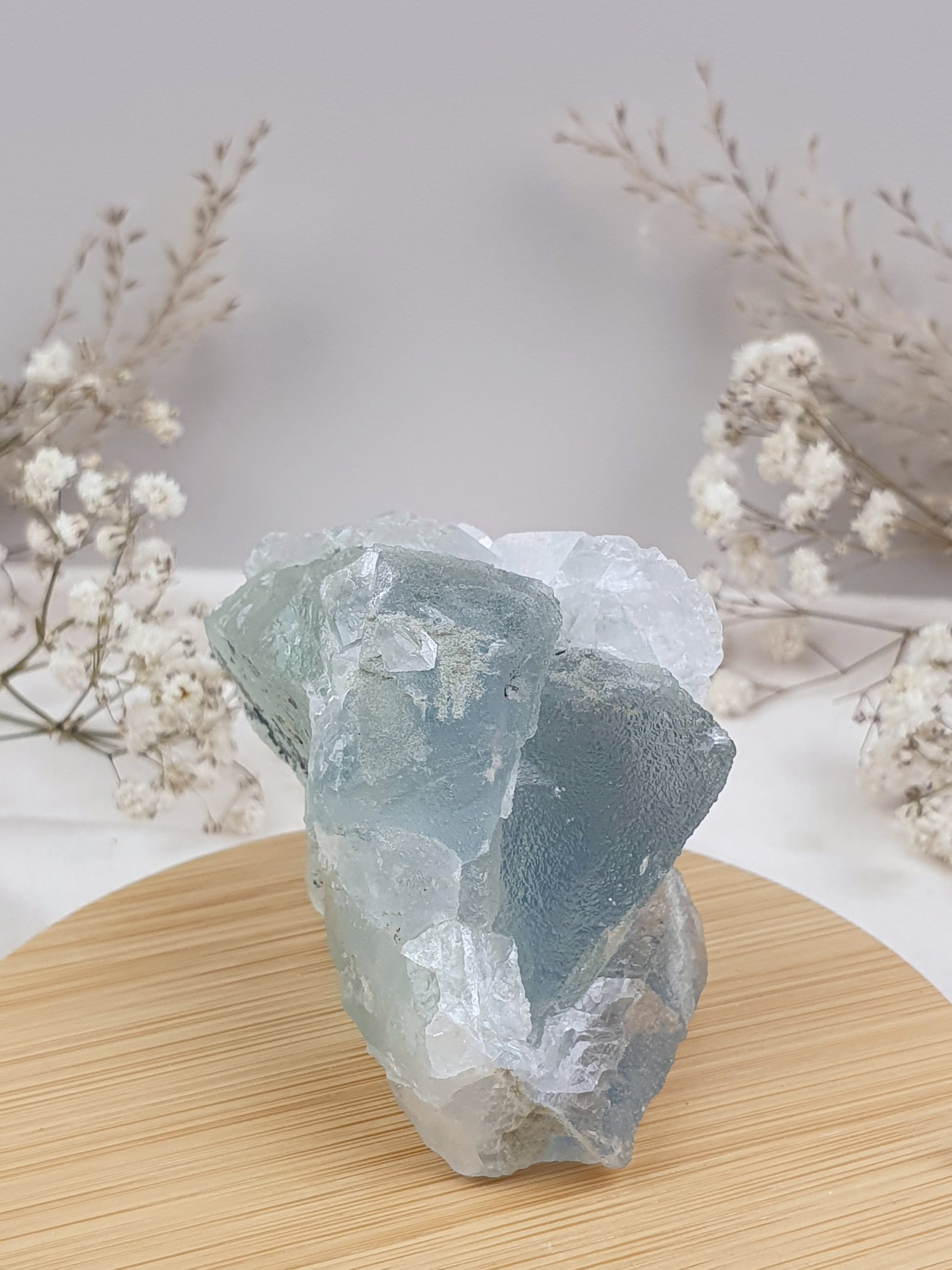 Fluorit Stufe mit Calcit