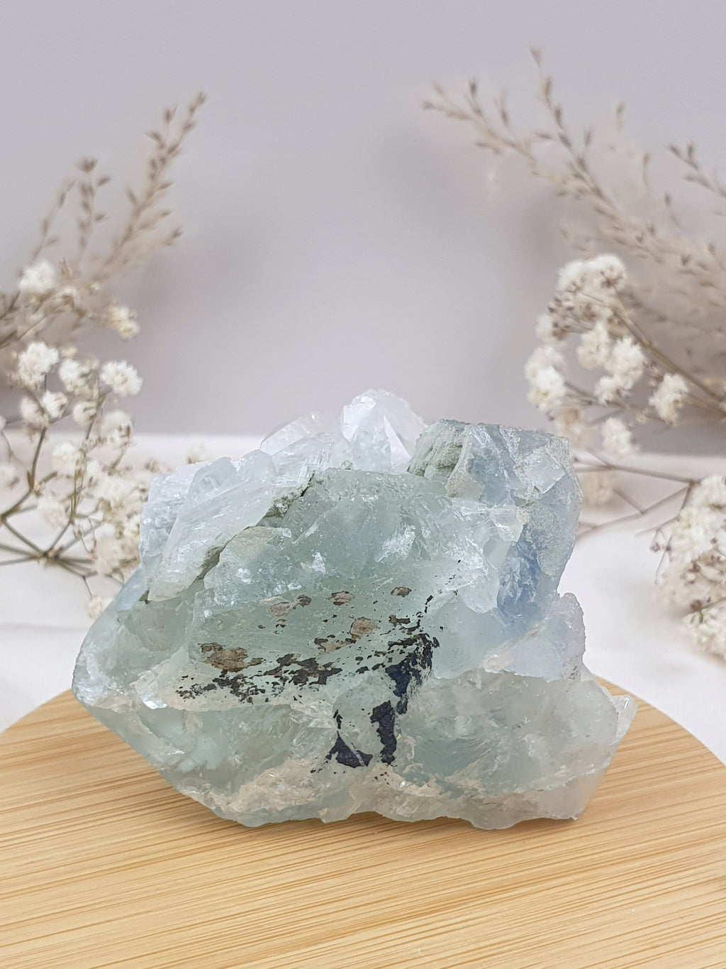 Fluorit Stufe mit Calcit