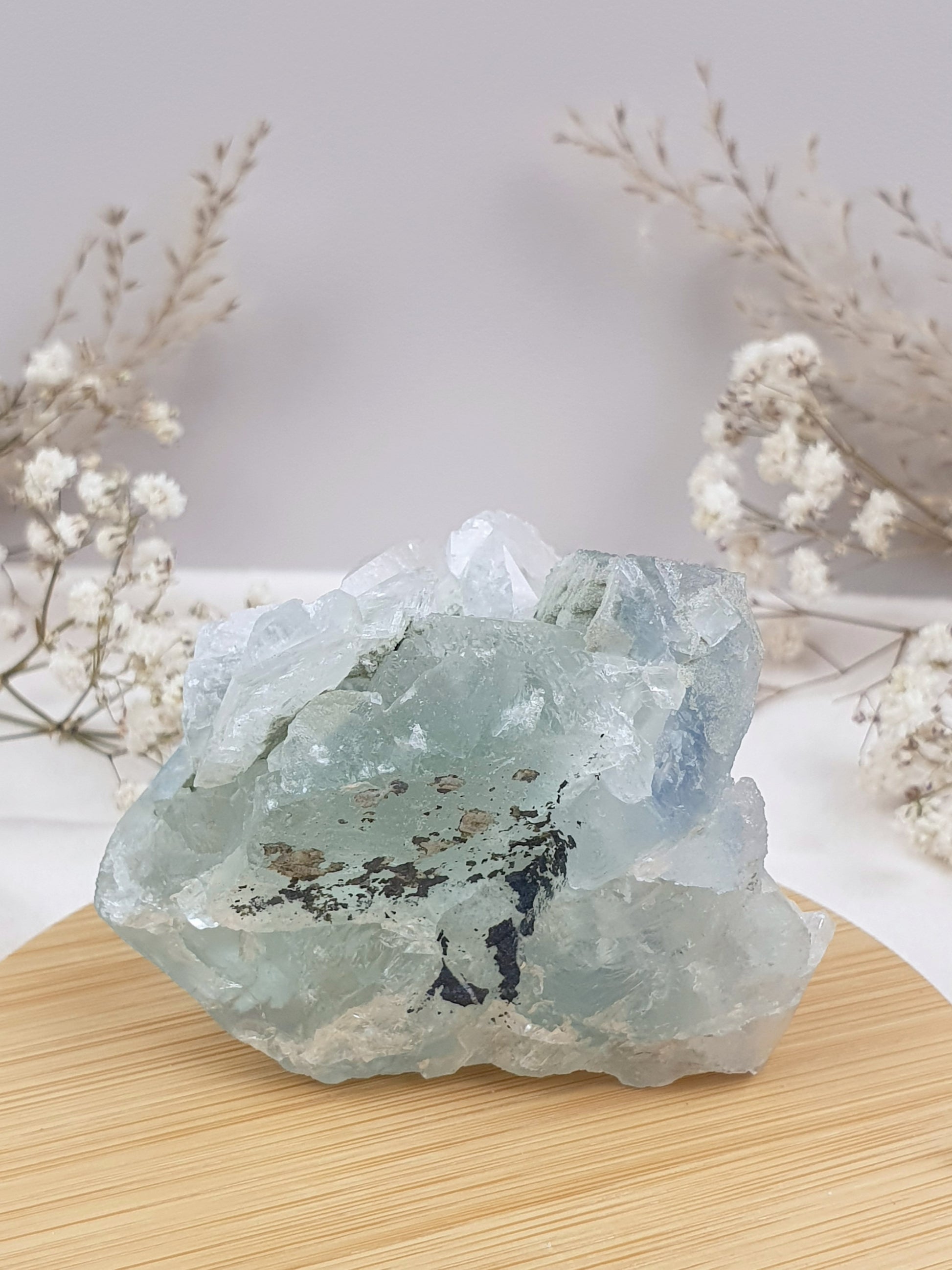 Fluorit Stufe mit Calcit