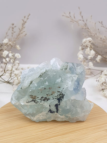 Fluorit Stufe mit Calcit
