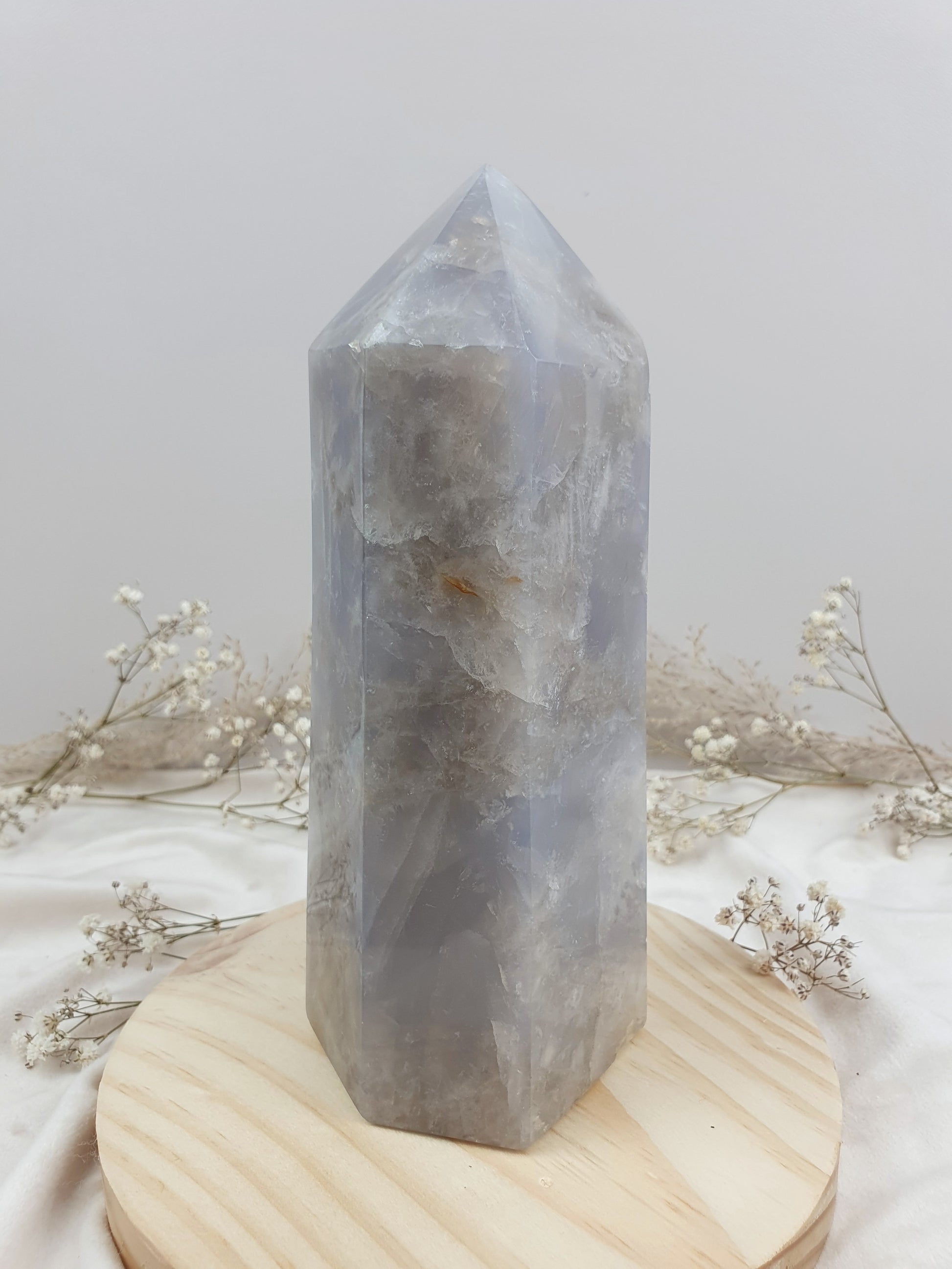 Blauer Rosenquarz Turm (XL)