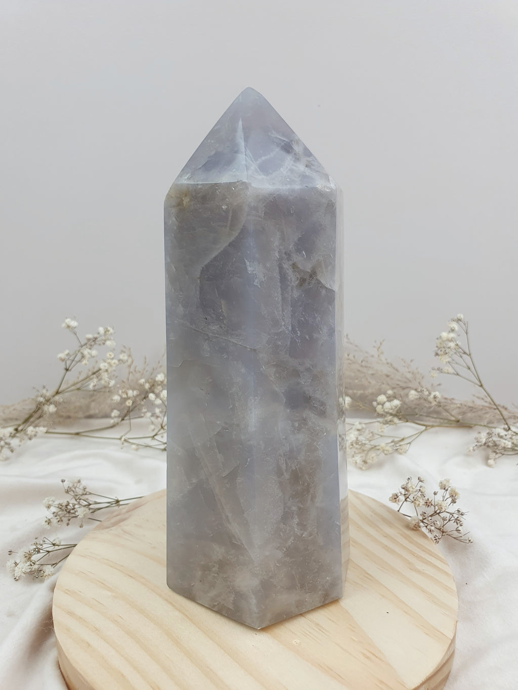 Blauer Rosenquarz Turm (XL)