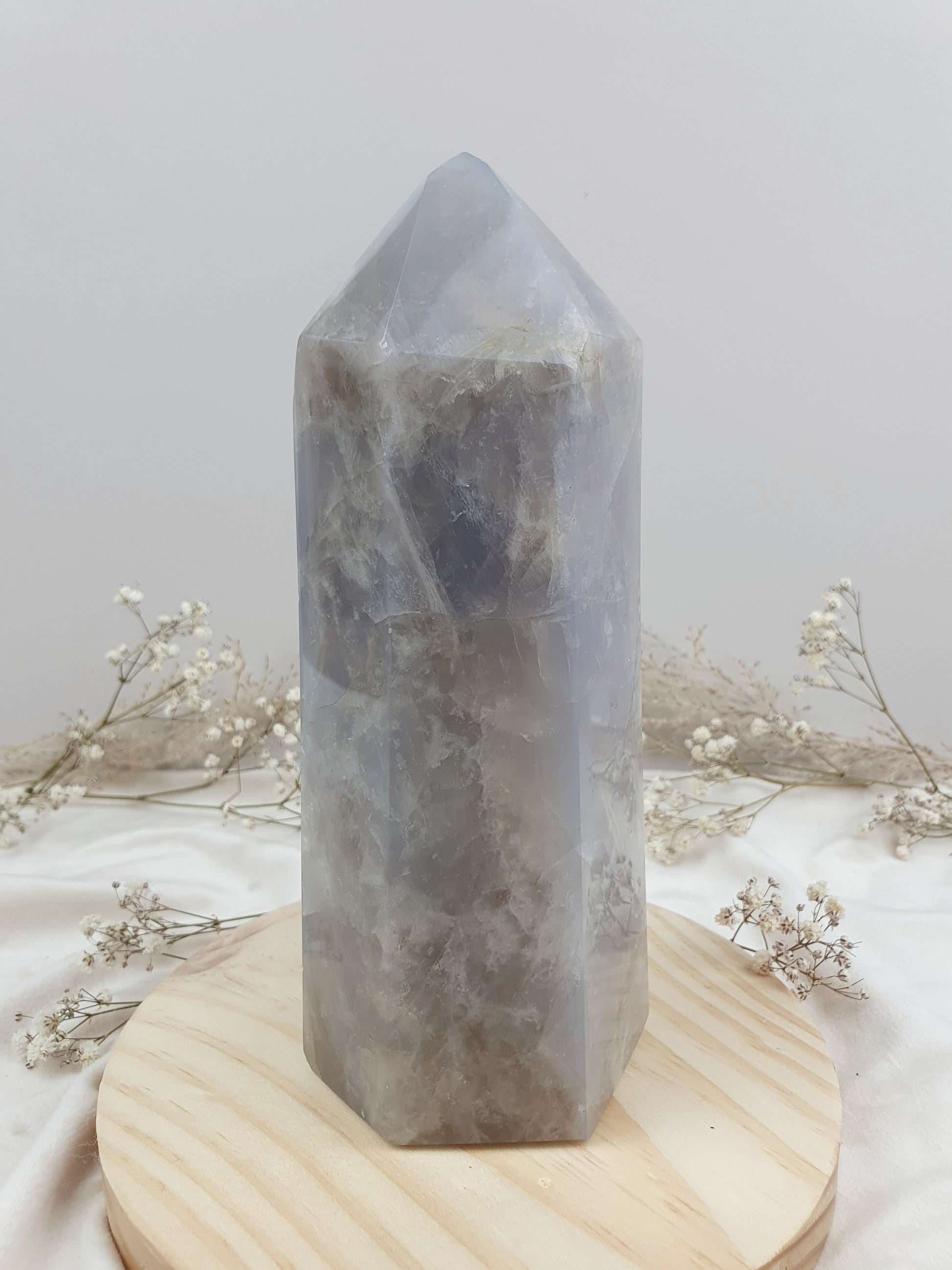 Blauer Rosenquarz Turm (XL)