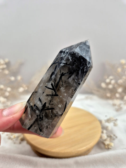 Rauchiger Turmalinquarz Turm (1)