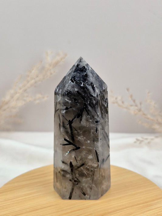 Rauchiger Turmalinquarz Turm (1)