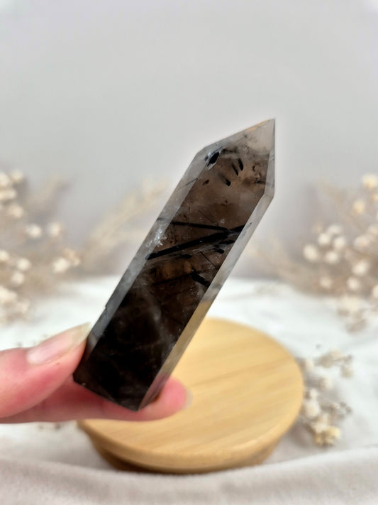 Rauchiger Turmalinquarz Turm (2)