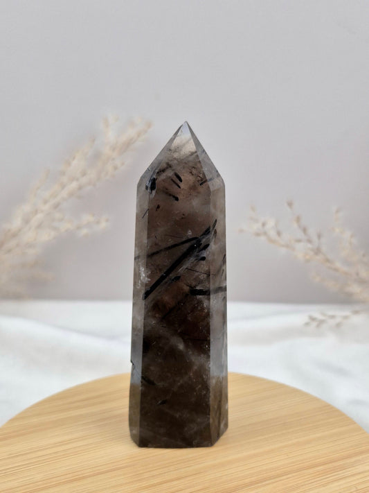 Rauchiger Turmalinquarz Turm (2)