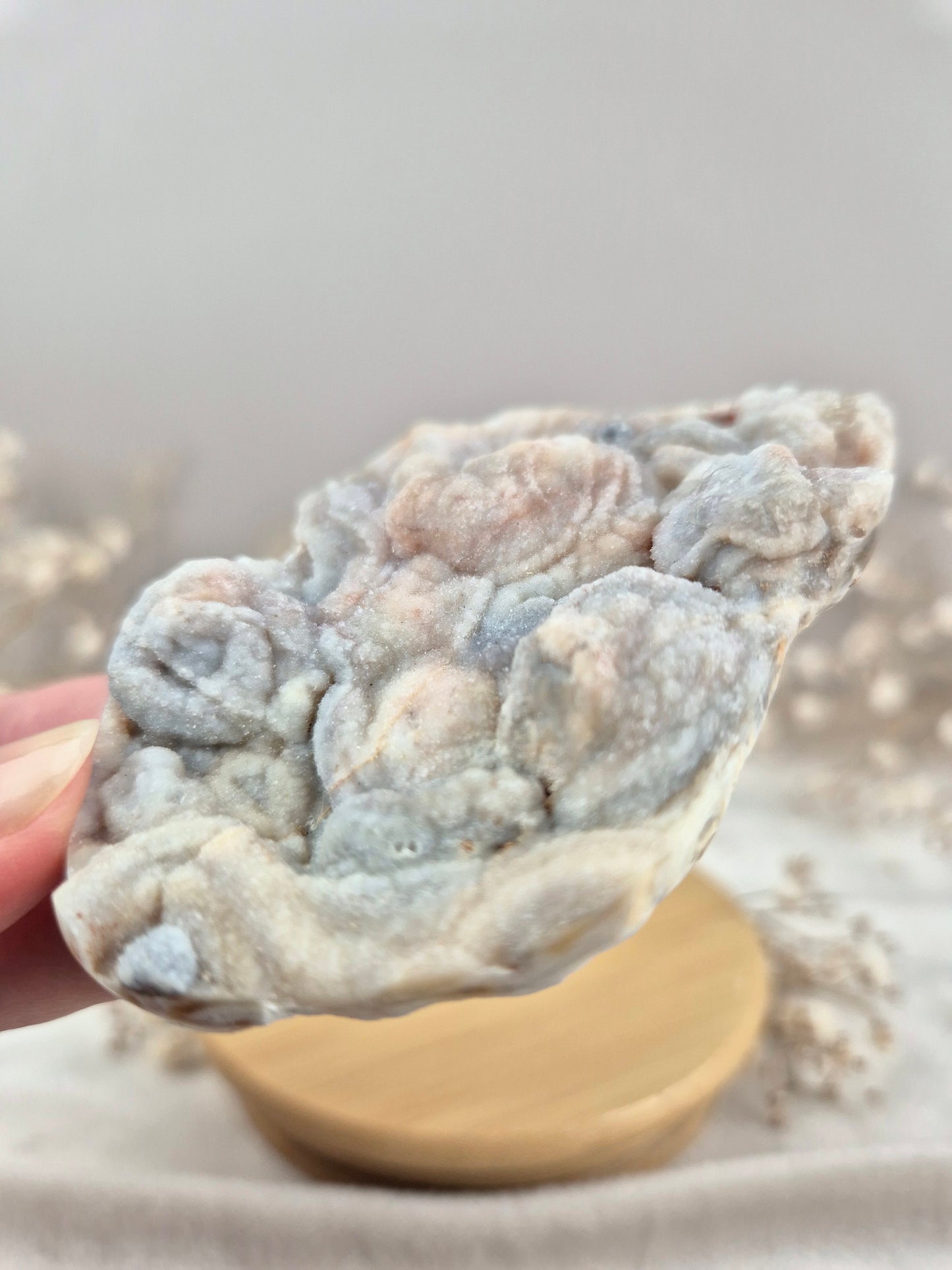 Chalcedon Rose - polierter Rand (1)