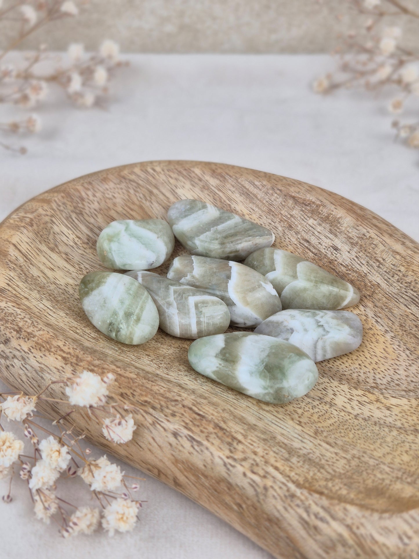 Prasiolith Trommelsteine
