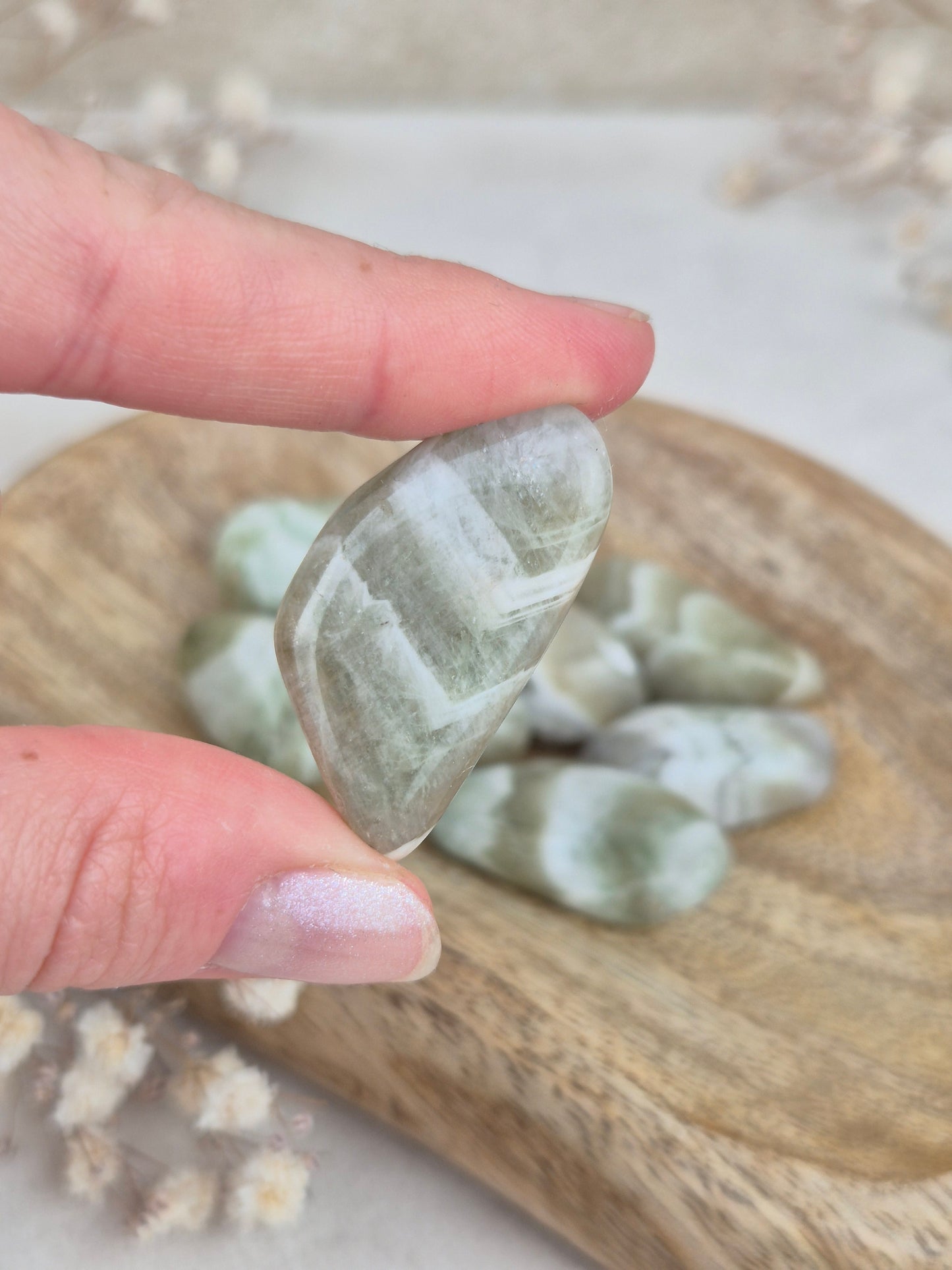 Prasiolith Trommelsteine