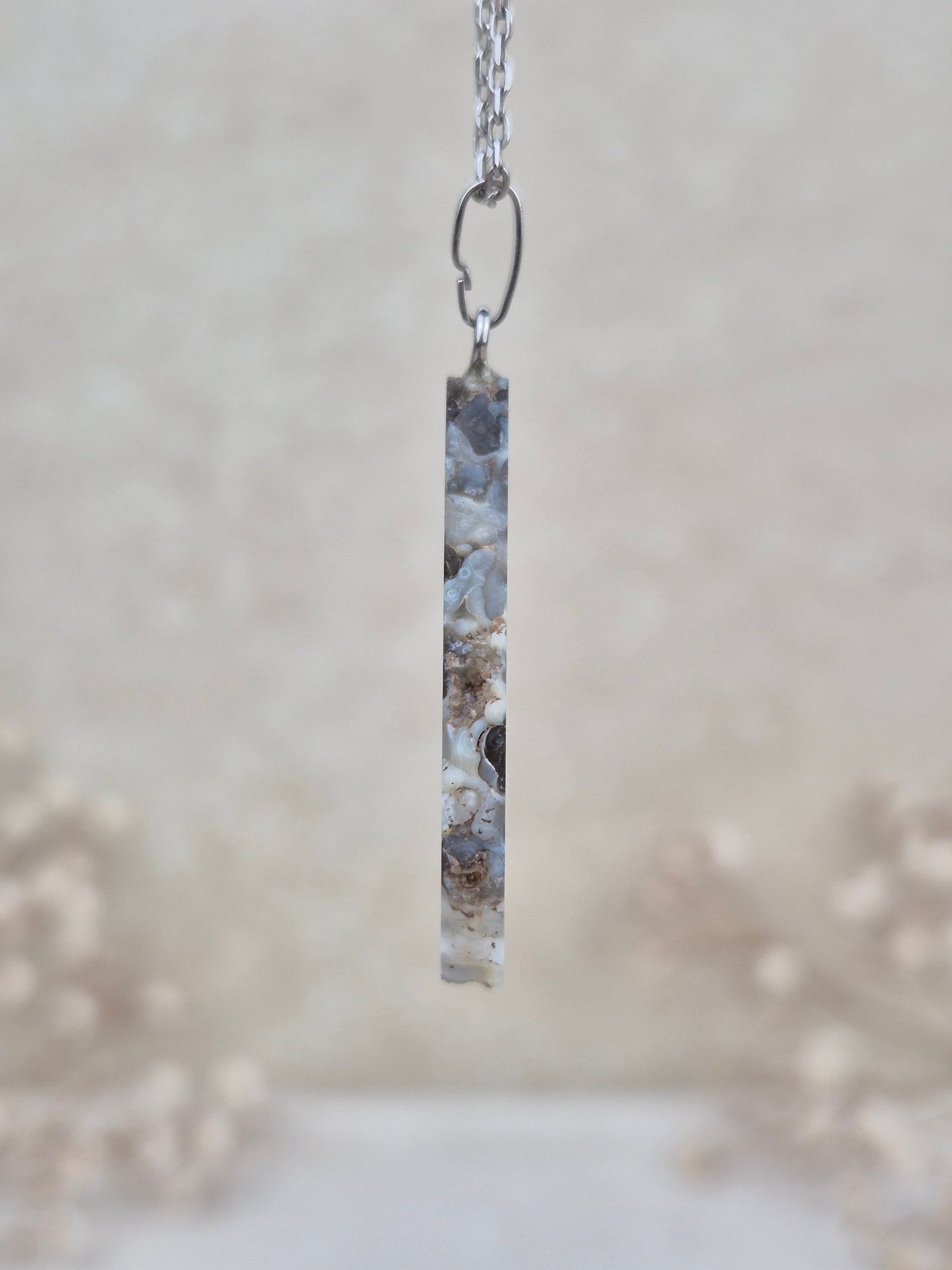 Achat mit Druse Anhänger (3), 925 Silber