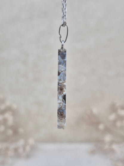 Achat mit Druse Anhänger (3), 925 Silber