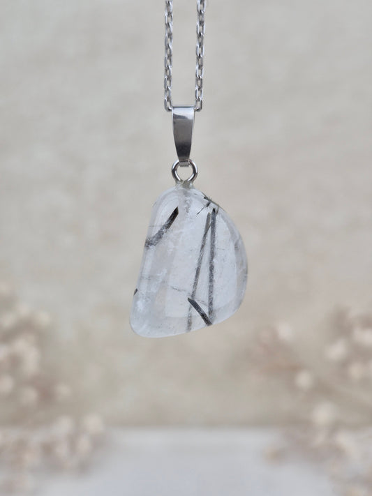 Turmalinquarz Anhänger (2), 925 Silber