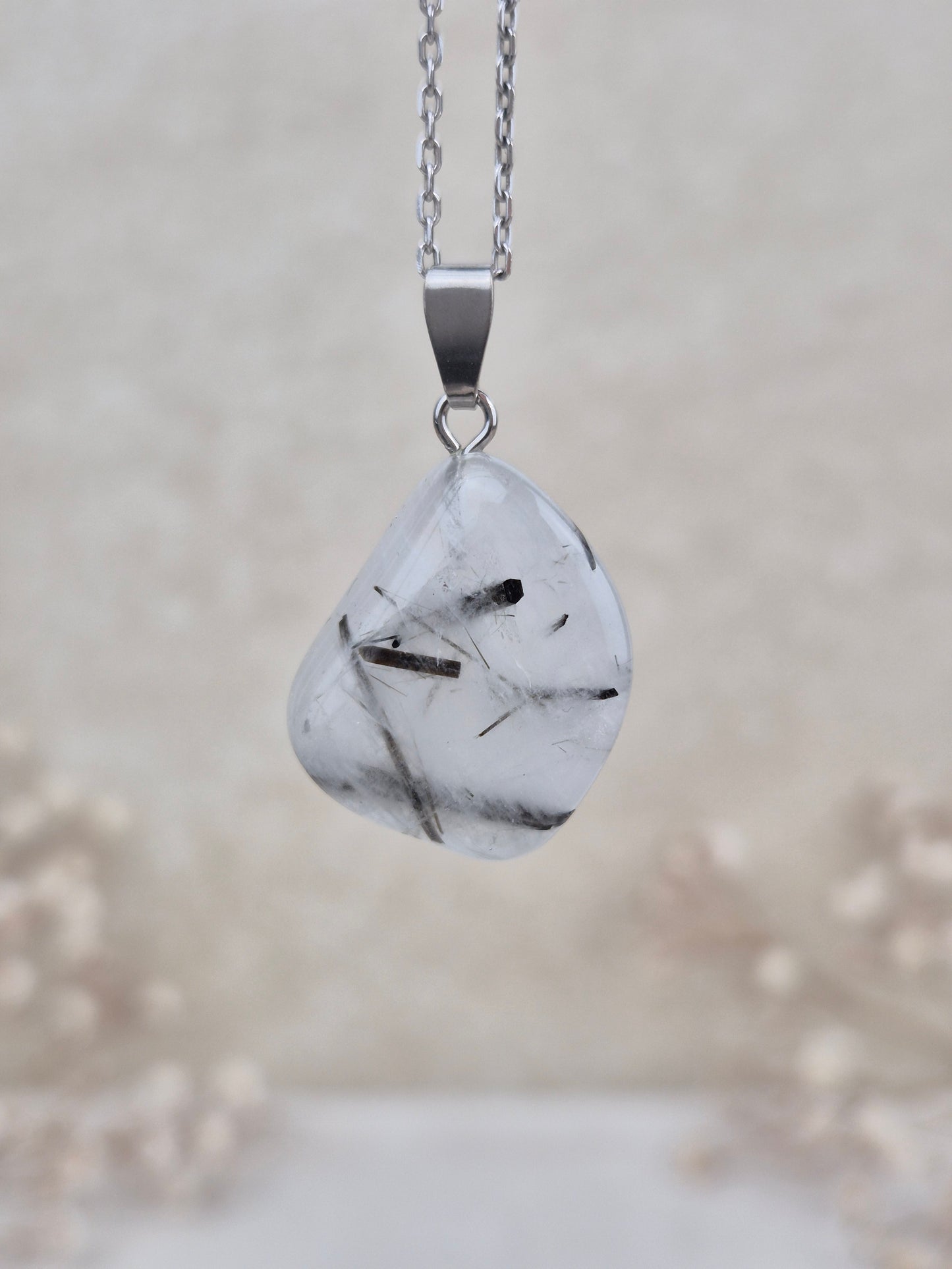 Turmalinquarz Anhänger (3), 925 Silber