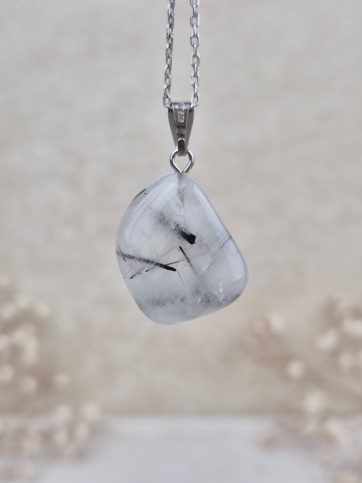 Turmalinquarz Anhänger (3), 925 Silber