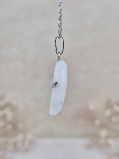 Weißer Labradorit Anhänger (1), 925 Silber