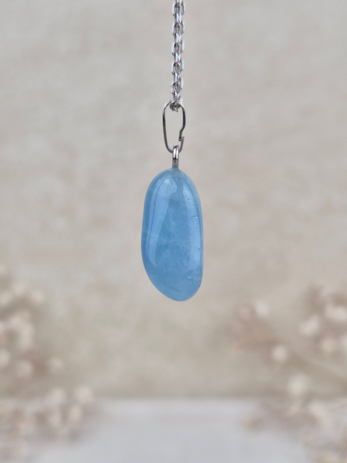 Aquamarin Anhänger (1), 925 Silber