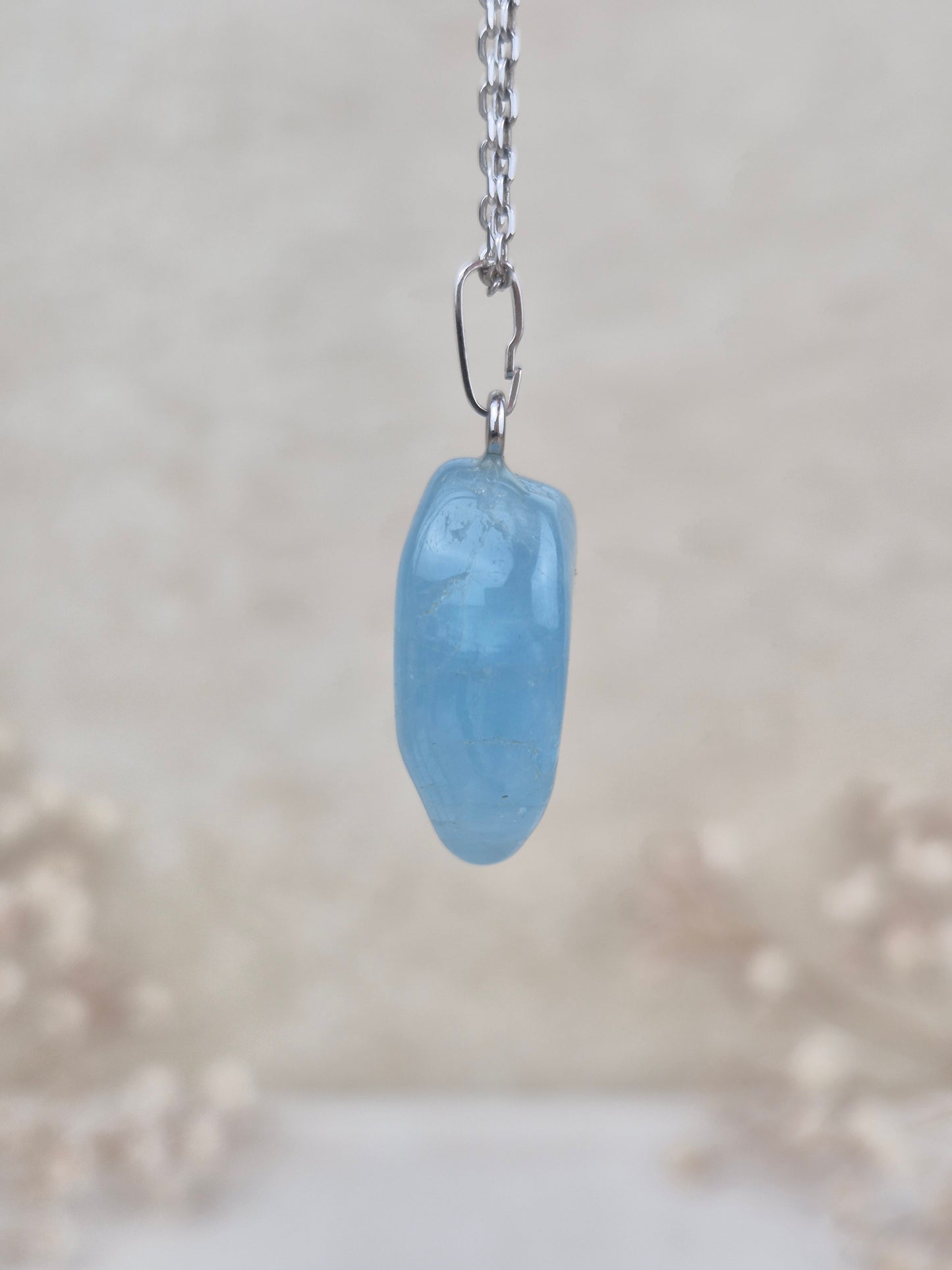 Aquamarin Anhänger (2), 925 Silber