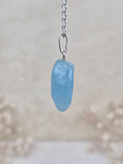 Aquamarin Anhänger (2), 925 Silber