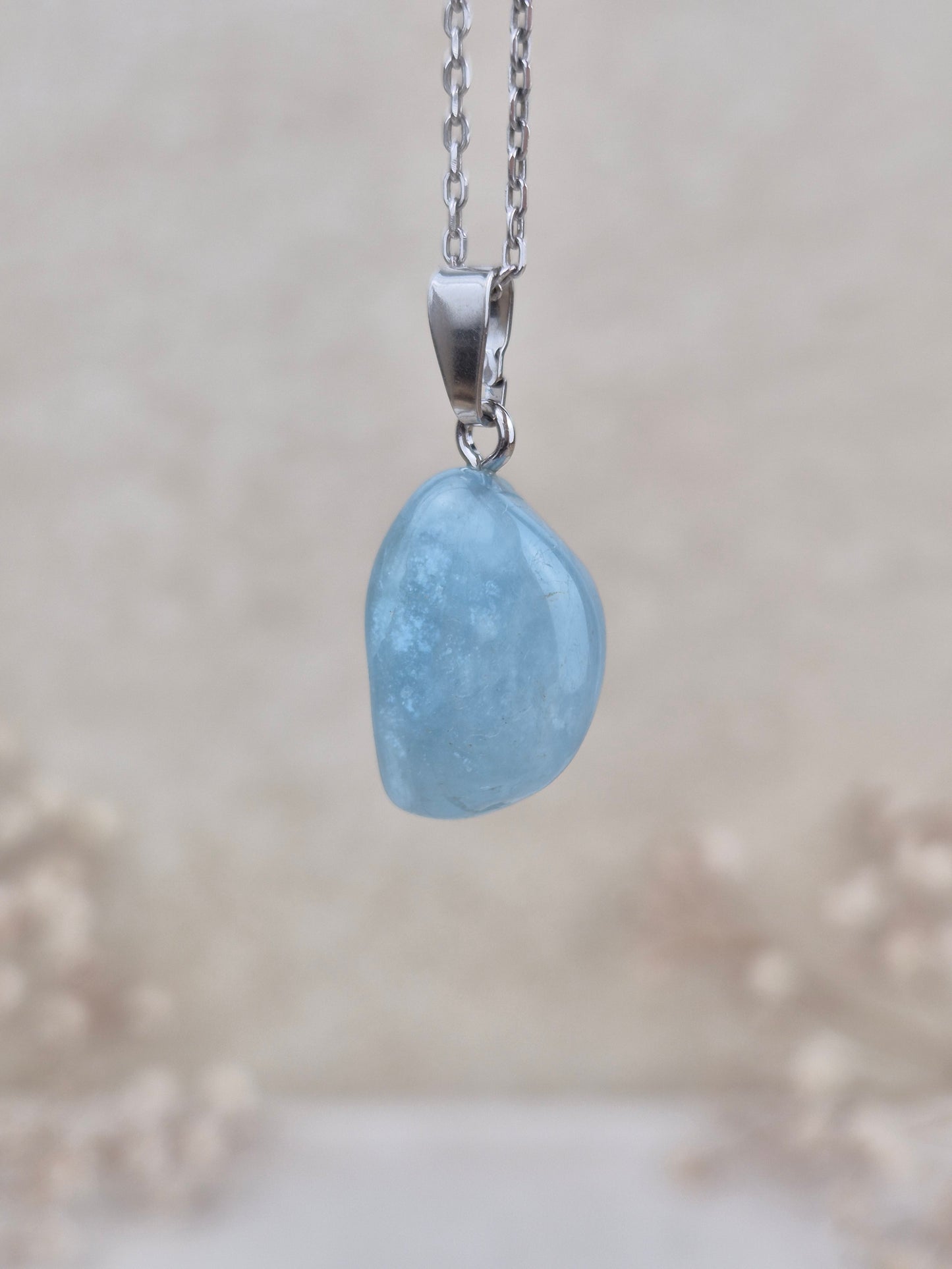 Aquamarin Anhänger (3), 925 Silber