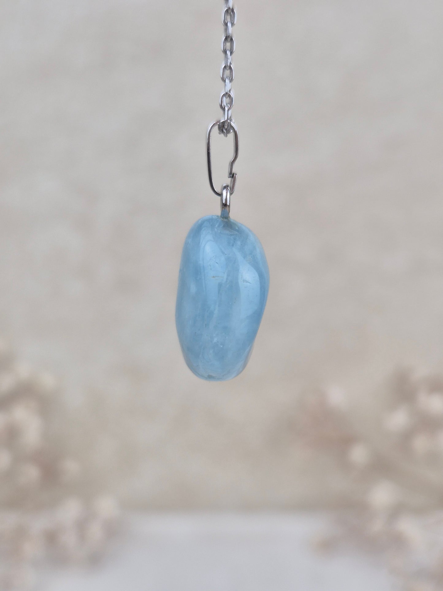 Aquamarin Anhänger (3), 925 Silber