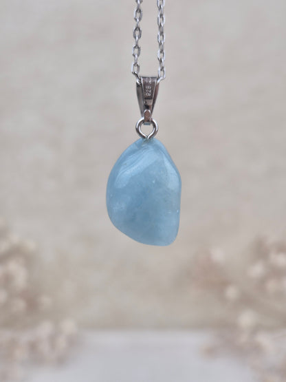 Aquamarin Anhänger (3), 925 Silber