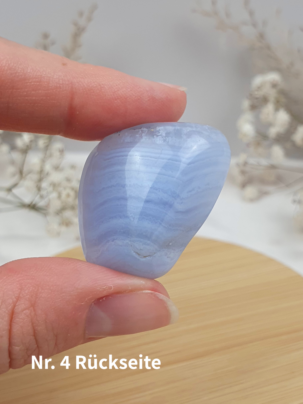 Verschiedene blaue Chalcedon Trommelsteine