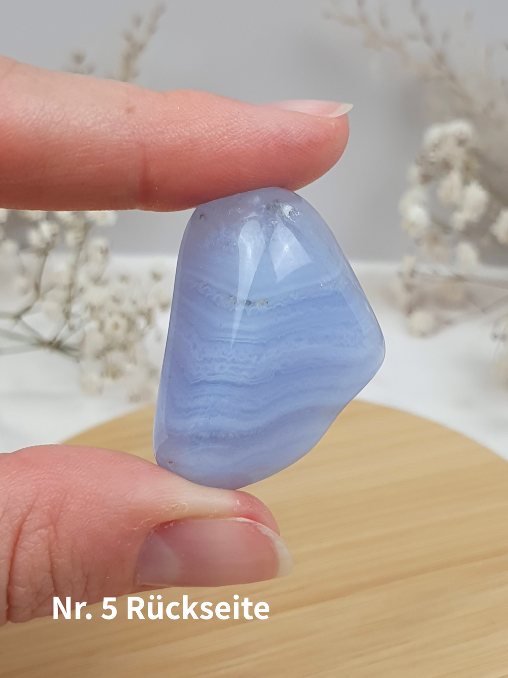 Verschiedene blaue Chalcedon Trommelsteine