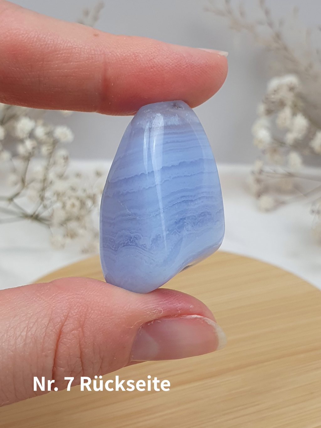 Verschiedene blaue Chalcedon Trommelsteine